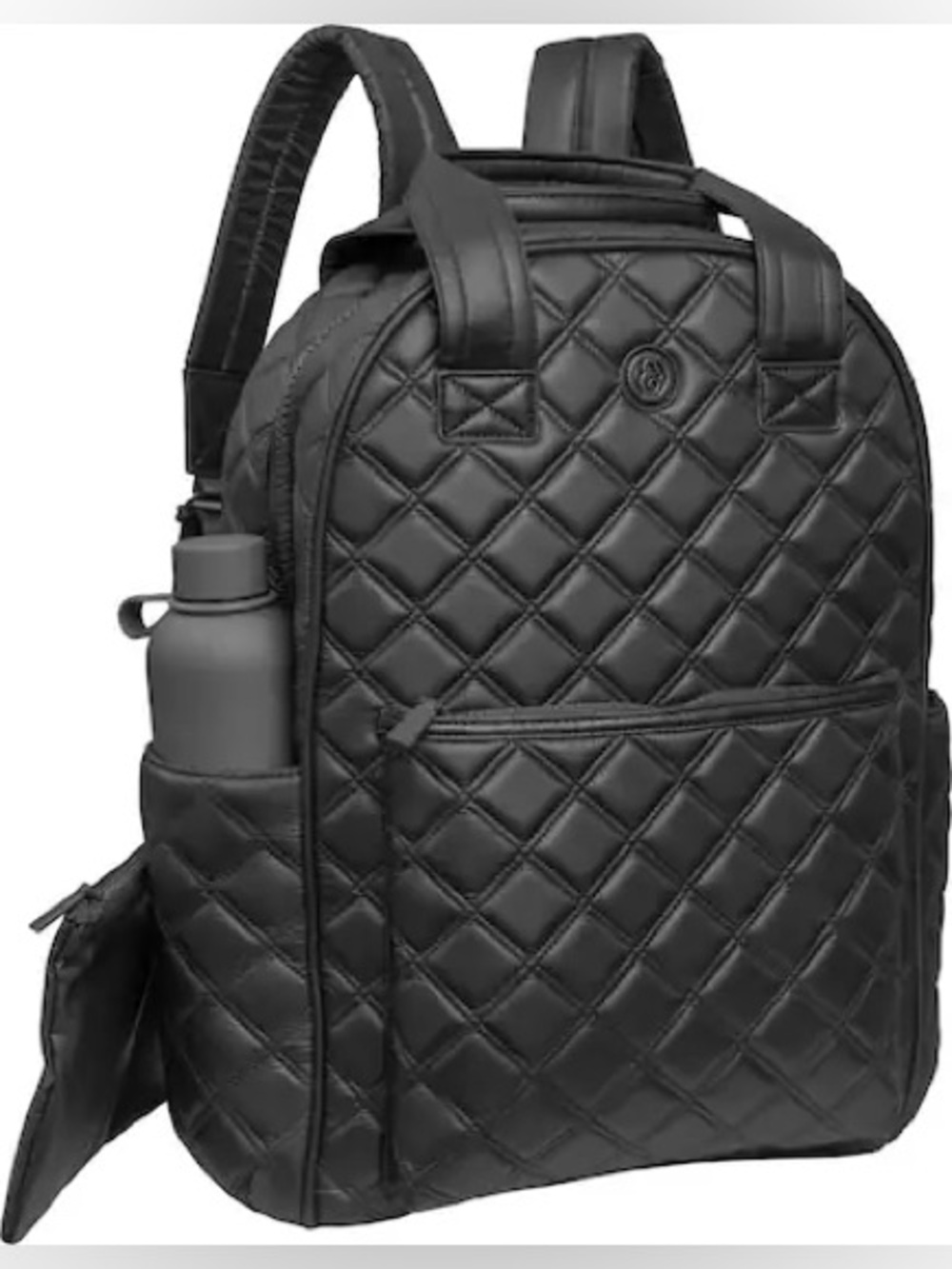 NWT Joan & David - 18-Inch Diamond Quilted Puffer Nylon Workbook Backpack
